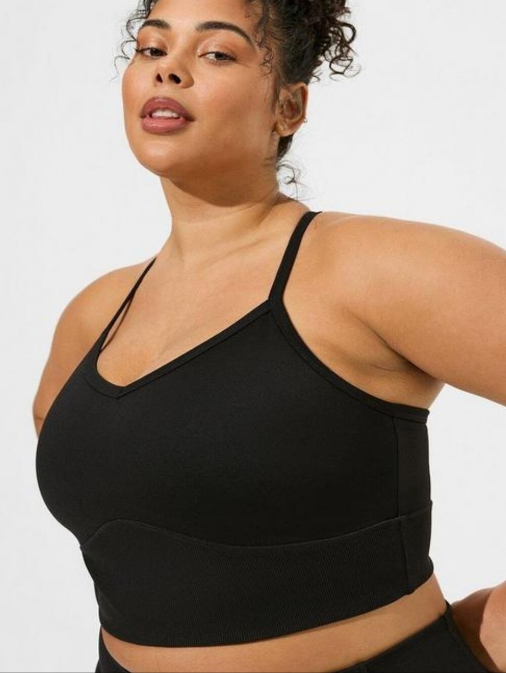Everyday V-Neck Black Bralette - Women